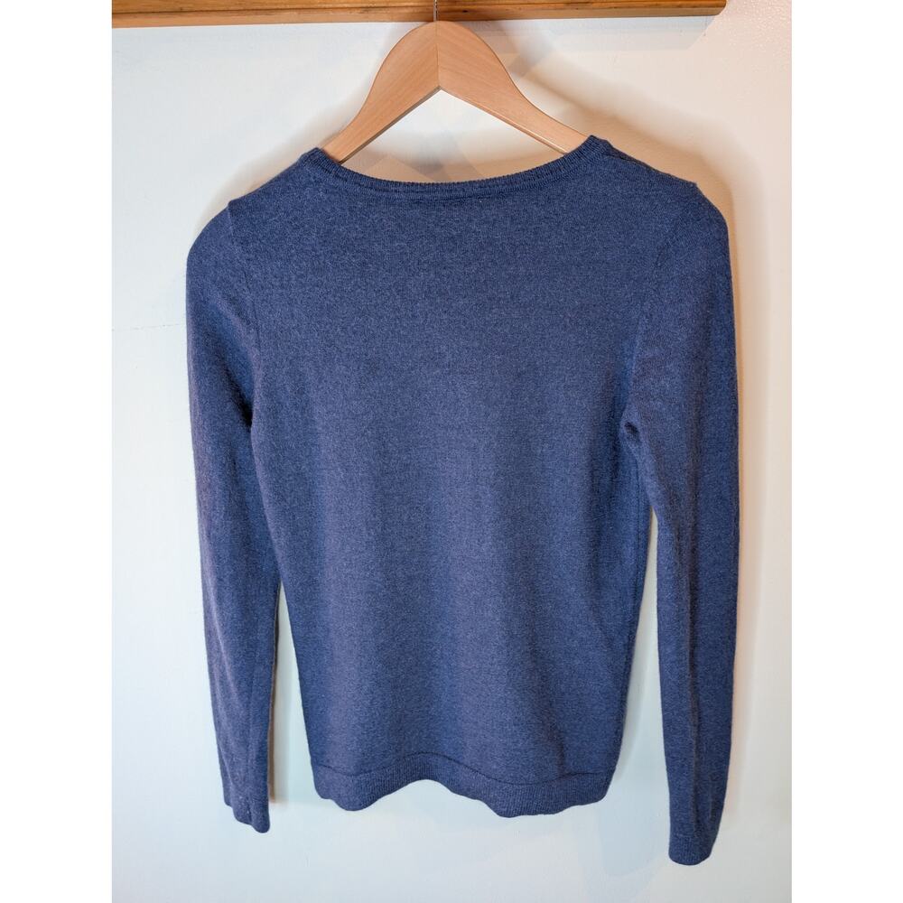 Knittons 100% Merino Wool Blue Crewneck Sweater Soft Luxury Polish Small - Picture 5 of 5